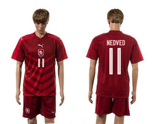 Czech #11 Nedevd Red Home Soccer Country Jersey - Click Image to Close